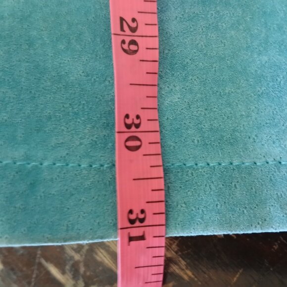 Jessica Holbrook Light Blue/Turquoise Suede Leather Jacket Women's 2X - Picture 3 of 6